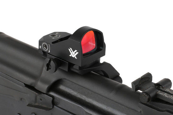 The Vortex Optics red dot reflex sight can be mounted to an AK-47